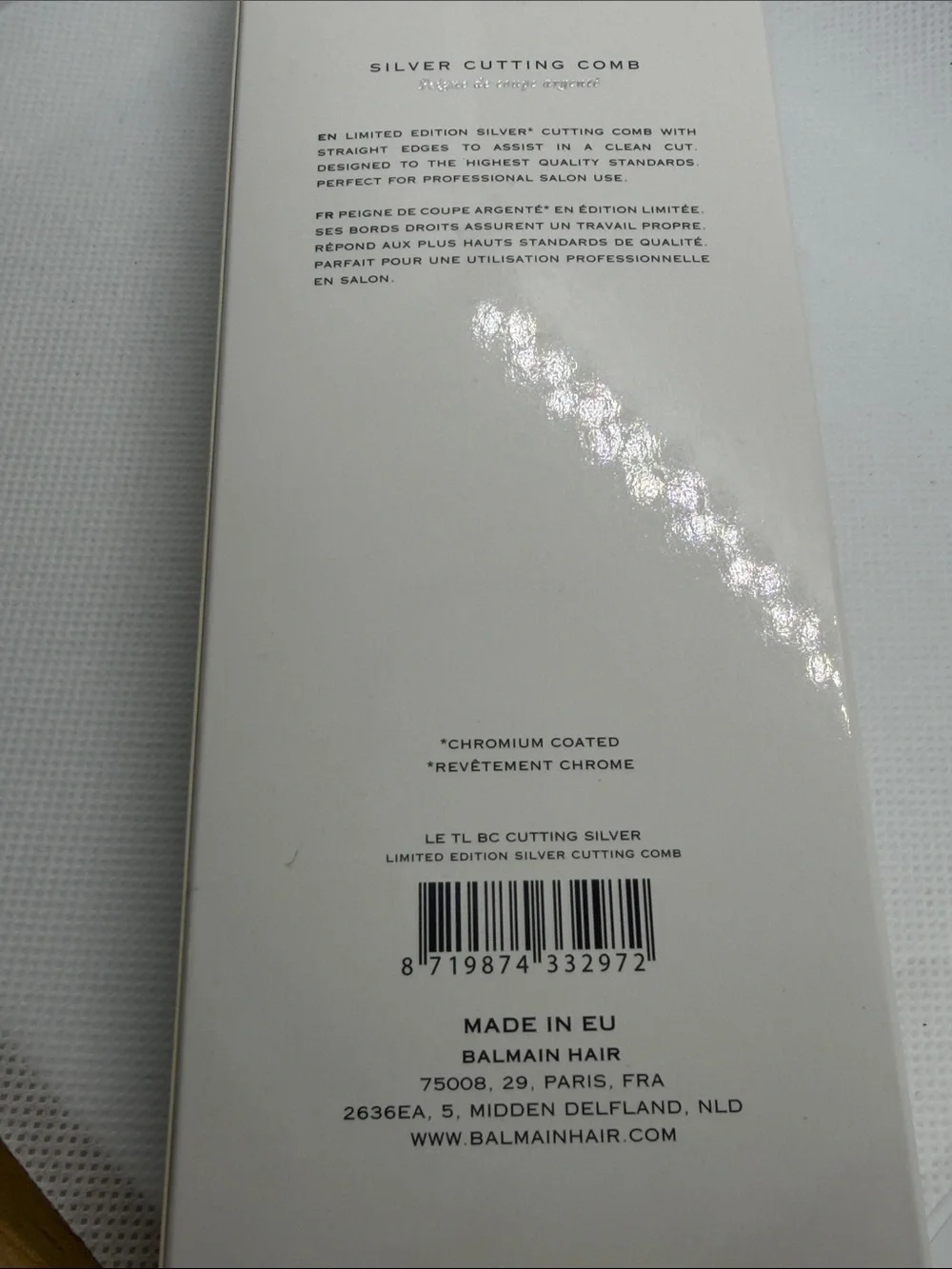 Balmain Silver Metal Cutting Comb - Men's Grooming